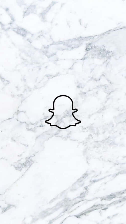 Snapchat Logo Marble Background Wallpaper