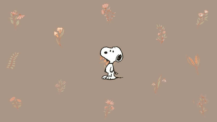 Snoopy Autumn Themed Desktop Wallpaper Wallpaper
