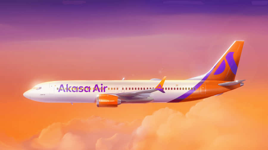 Soar Through The Air In Style Aboard A Pink Airplane. Wallpaper