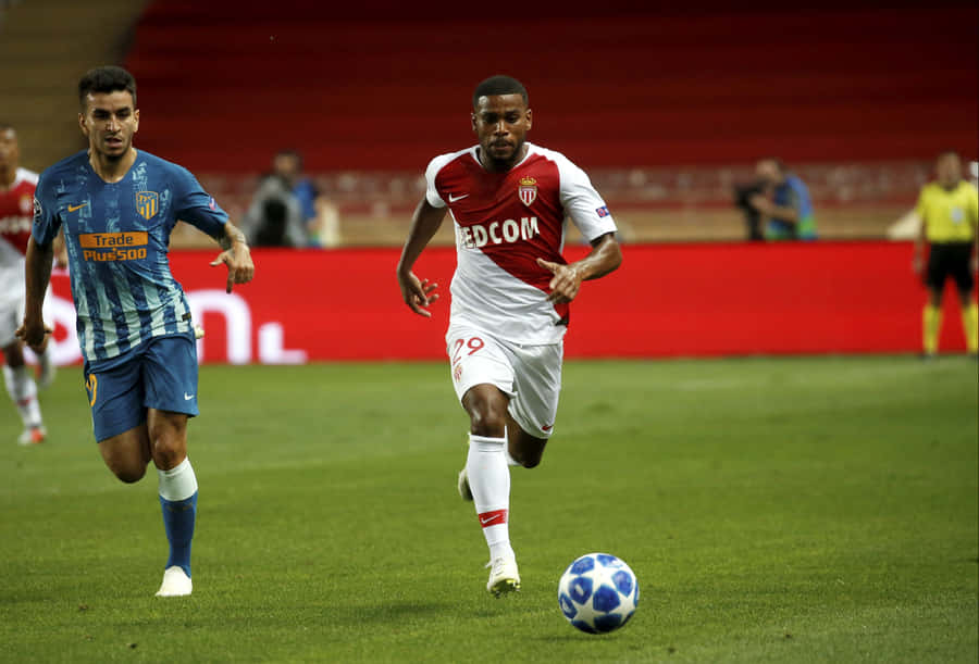 Soccer Action Samuel Grandsir Monaco Wallpaper