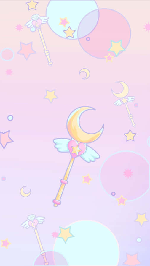 Solar System-inspired Sailor Moon Pattern Wallpaper