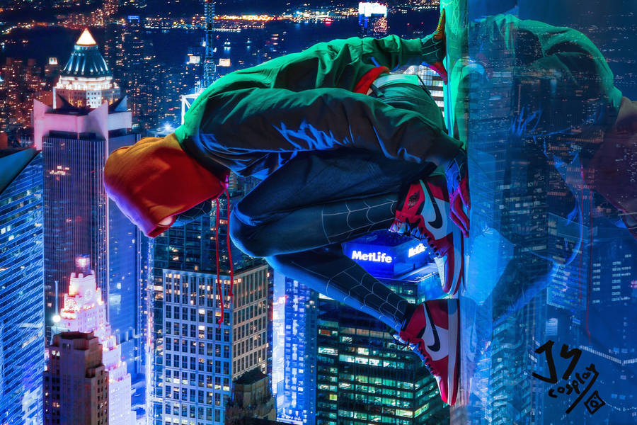 Spider Man Into The Spider Verse New York Wallpaper
