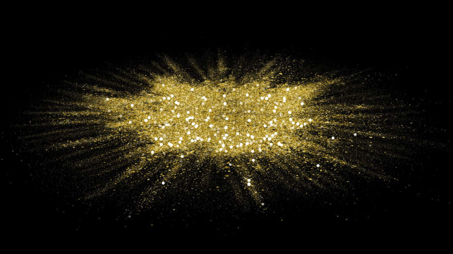 Splash Black And Gold Glitter Wallpaper