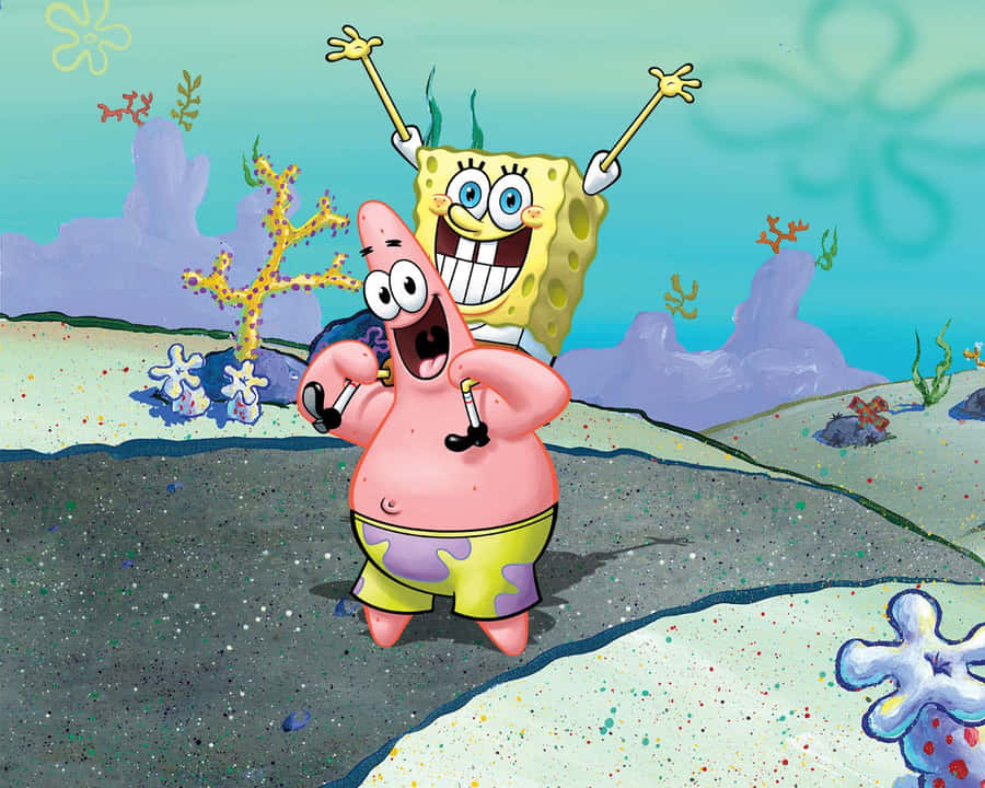 Spongebob Pfp Hanging Out Wallpaper