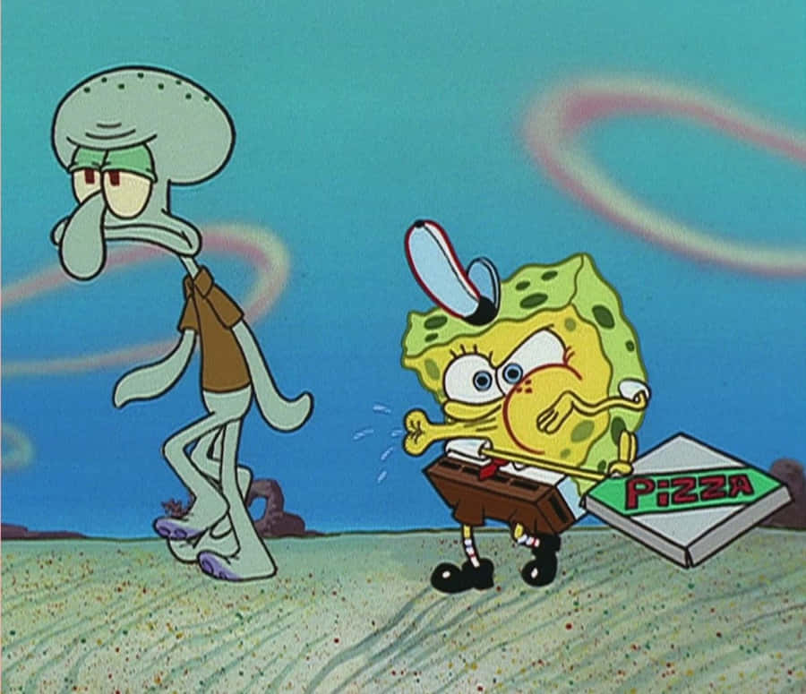 Spongebob Pfp Pizza Wallpaper