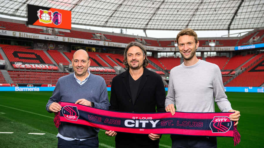 St. Louis City Sc Ribbon Owners On Stadium Wallpaper