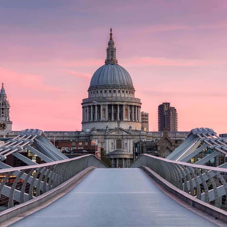 St. Paul's Cathedral Millennium Bridge View Wallpaper