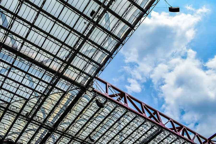 Stadium Sky Structure View Wallpaper