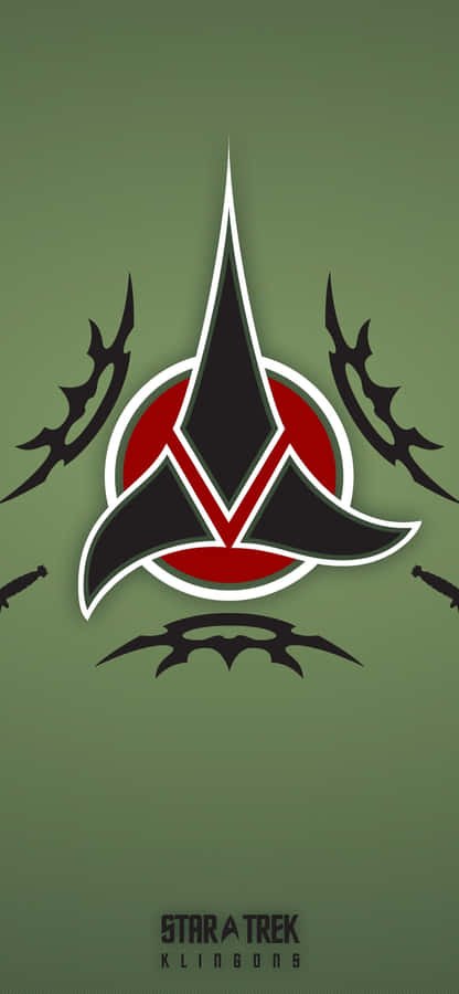 Star Trek Phone Klingon Green Background Wallpaper