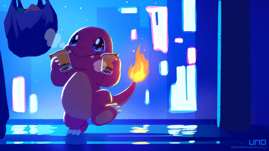Start Your Journey With Cute Charmander Wallpaper