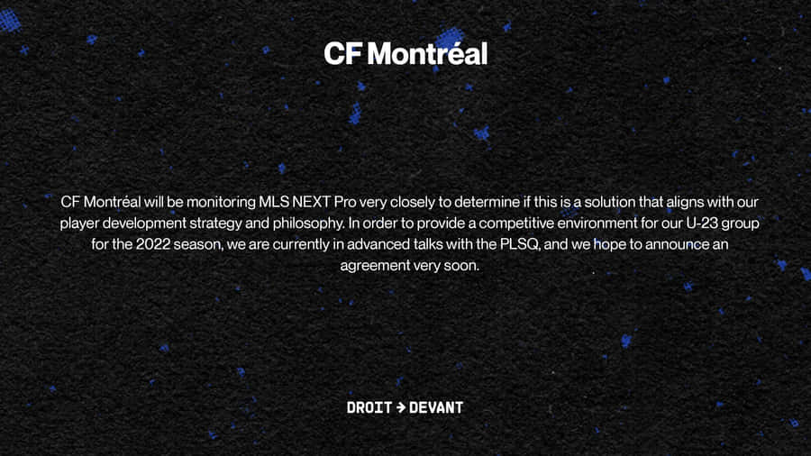 Statement Released By Cf Montréal Wallpaper