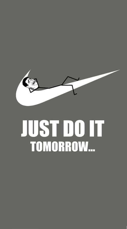 Stick Man On Nike Logo Funny Adult Phone Wallpaper