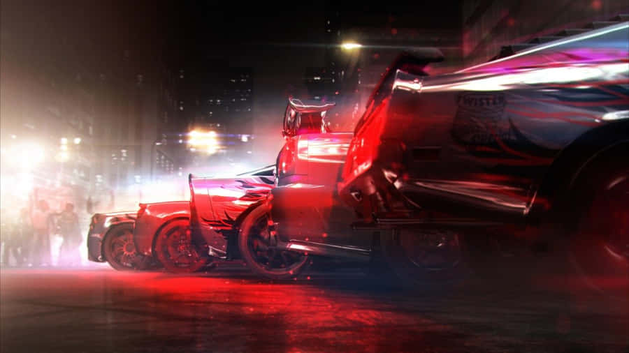 Street Racing Cars Ready Set Go Wallpaper