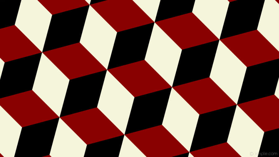 Striking Black, White And Red Stripes Wallpaper