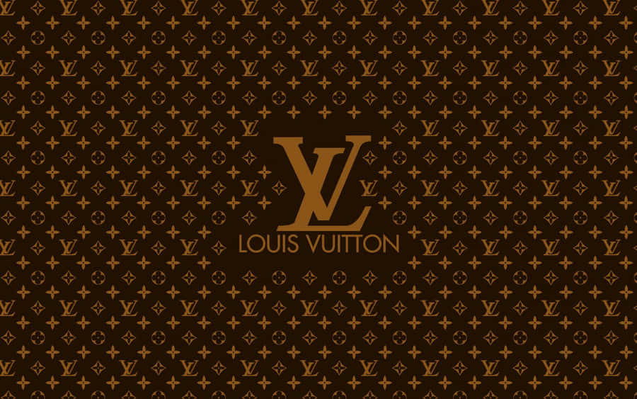 Stylish Louis Vuitton Monogram Pattern Desktop Wallpaper