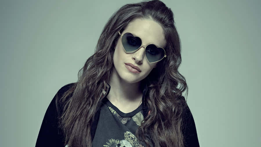Stylish Sunglasses On A Vibrant Background Wallpaper