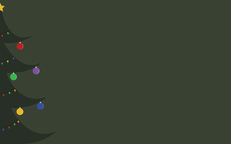 Subtle Festivity - A Minimalist Christmas Desktop Wallpaper