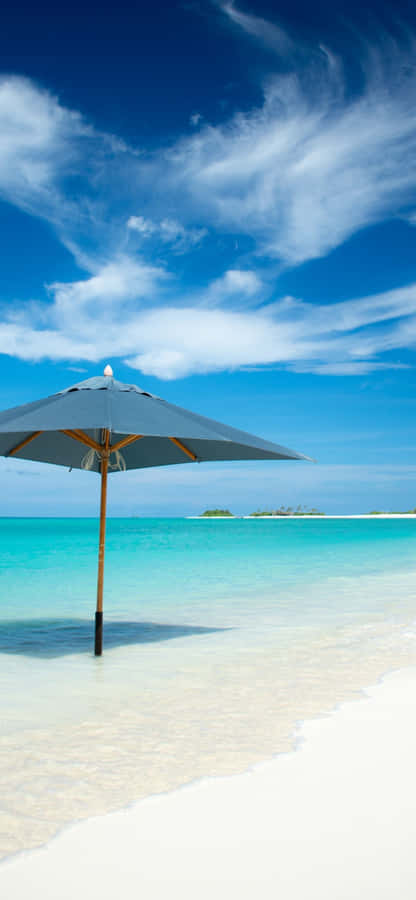 Summer Beach Iphone Umbrella Wallpaper