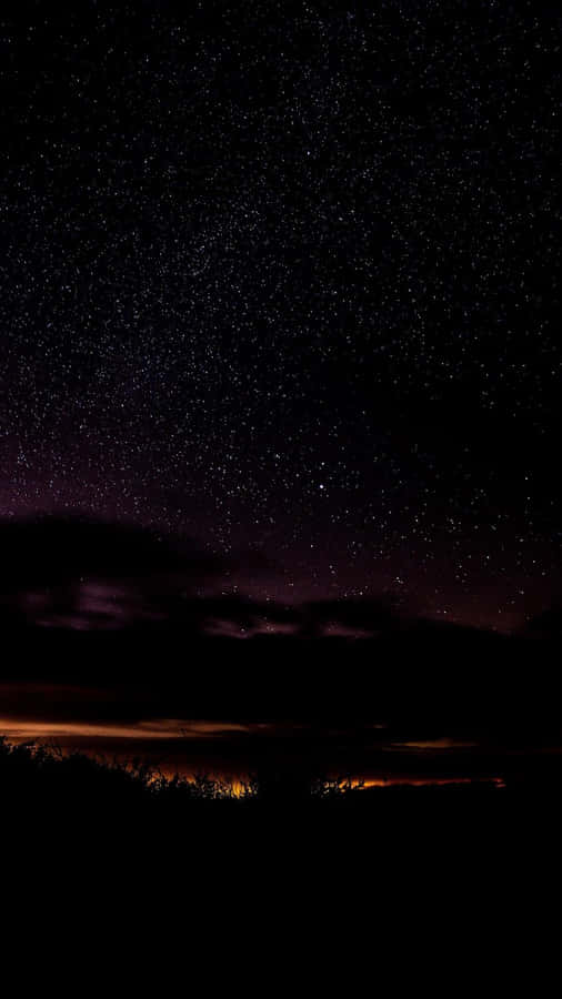Super Dark Starry Night Sky Wallpaper