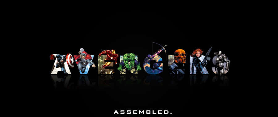 Superheroes Unite - Marvel's Stunning 2560 X 1080 Resolution Wallpaper