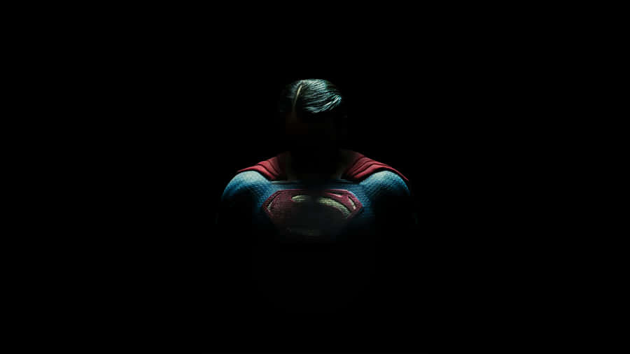 Superman In The Dark With His Cape Wallpaper