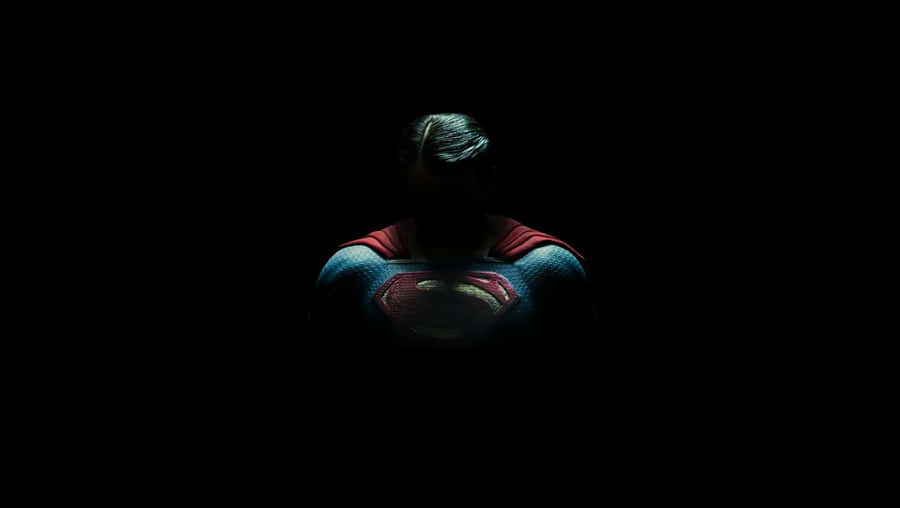 Superman In The Darkness Amoled Desktop Wallpaper