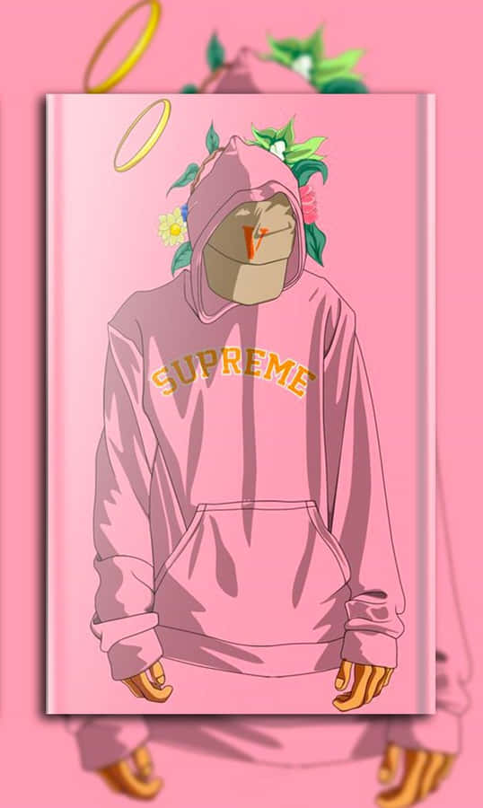 Supreme Hoodie - Pink Wallpaper