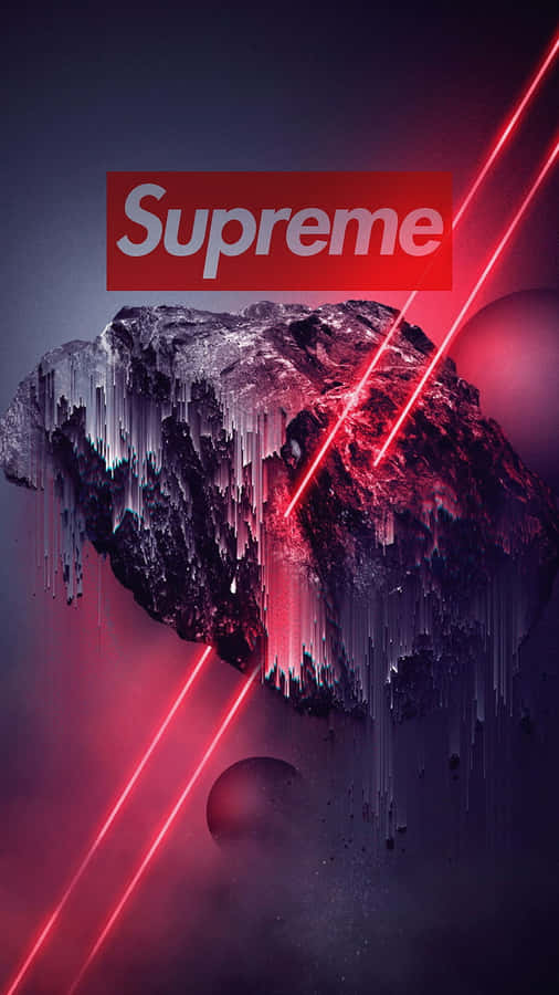 Supreme Iceberg Laser Abstract Art Wallpaper