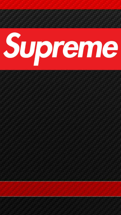 Supreme Logo On A Black Background Wallpaper