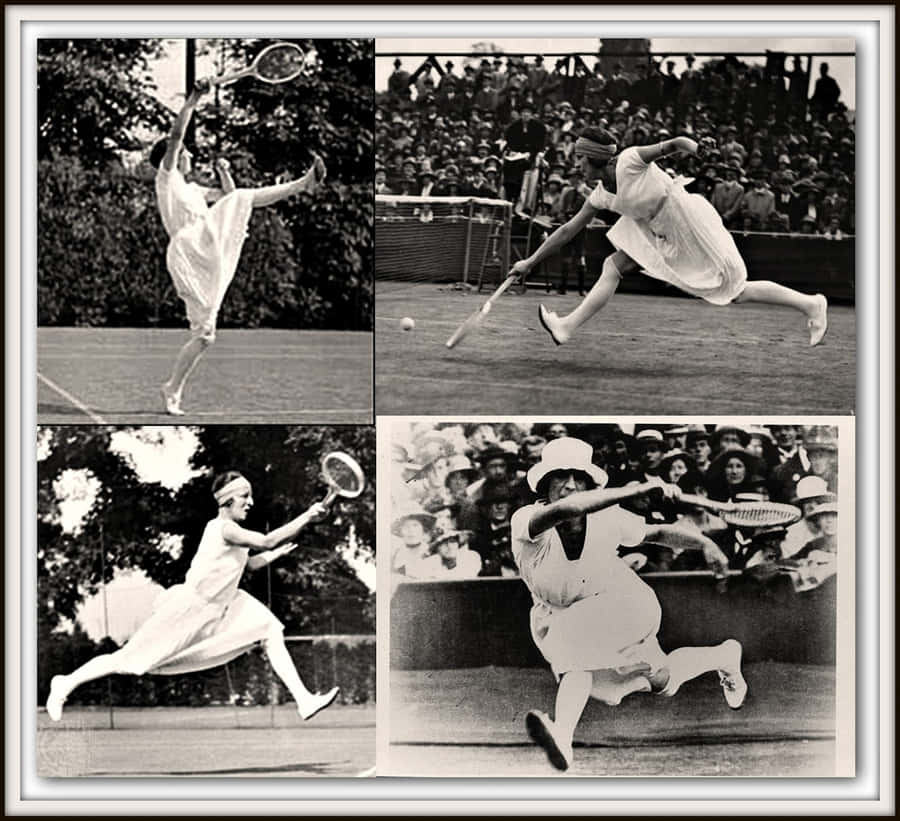 Suzanne Lenglen Vintage Photo Compilation Wallpaper