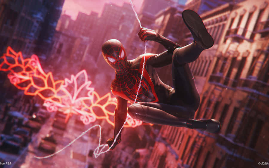 Swinging Spider Man Pfp Wallpaper