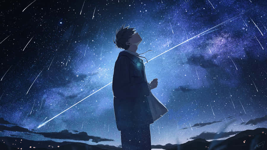 Take A Dive Into The Deep Blue Of This Captivating Anime World. Wallpaper