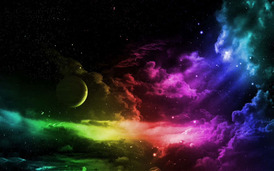 Take A Trip To A Far Away Psychedelic Space Wallpaper