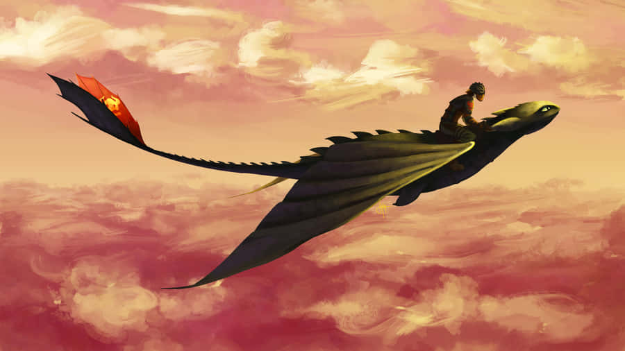 Take Flight With Toothless And Hiccup In How To Train Your Dragon! Wallpaper