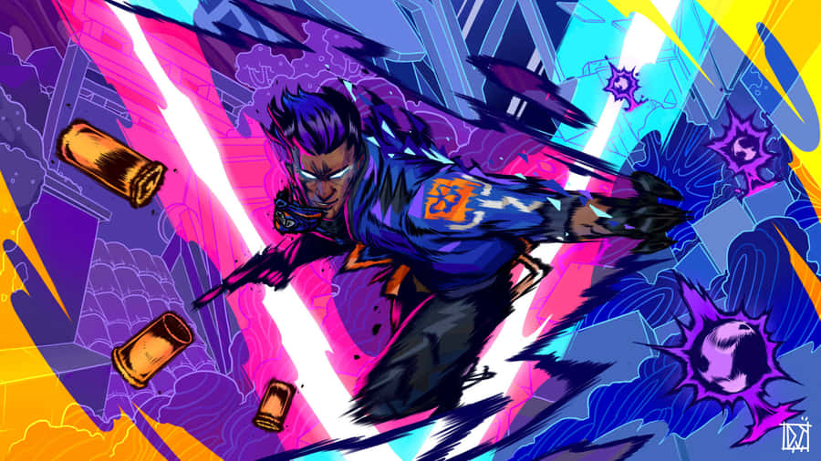 Take On The Battleground With Yoru’s Valorant Outfit Wallpaper