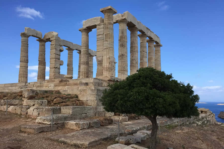 Temple Of Poseidon Hd Cover Wallpaper