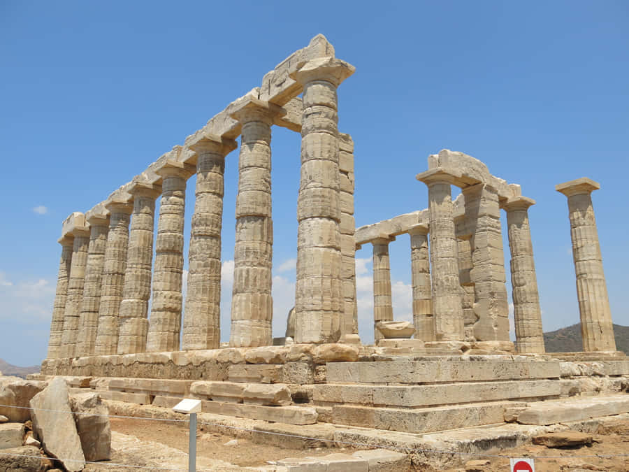 Temple Of Poseidon In Greece Wallpaper