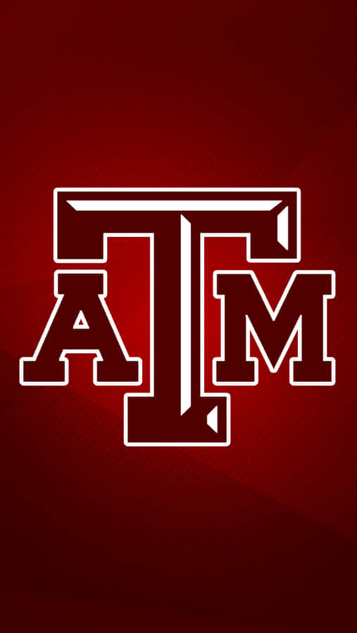 Texas Am Aggies Logo On A Red Background Wallpaper