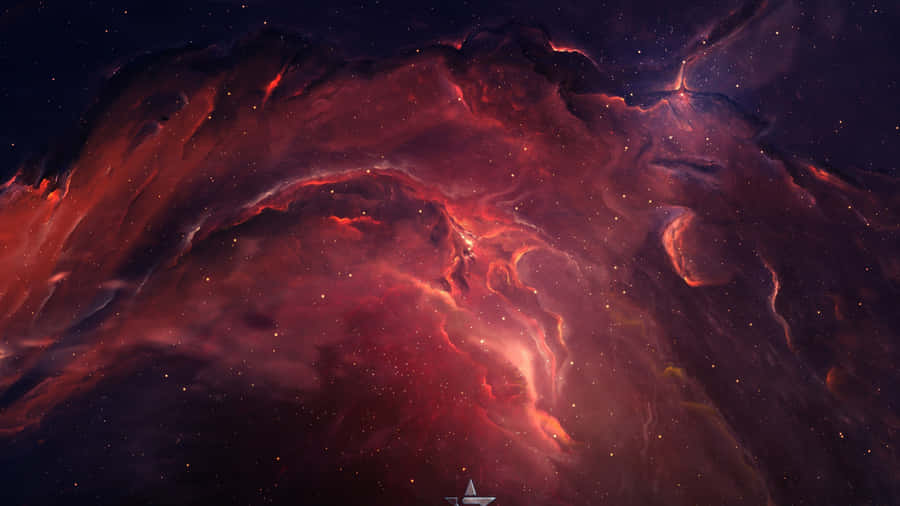 The Beauty Of Outer Space In Mesmerizing Red Hues Wallpaper