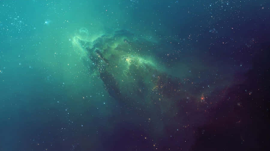 The Green And Blue Colors Of Our Galaxy Represent The Vastness Of The Universe Wallpaper