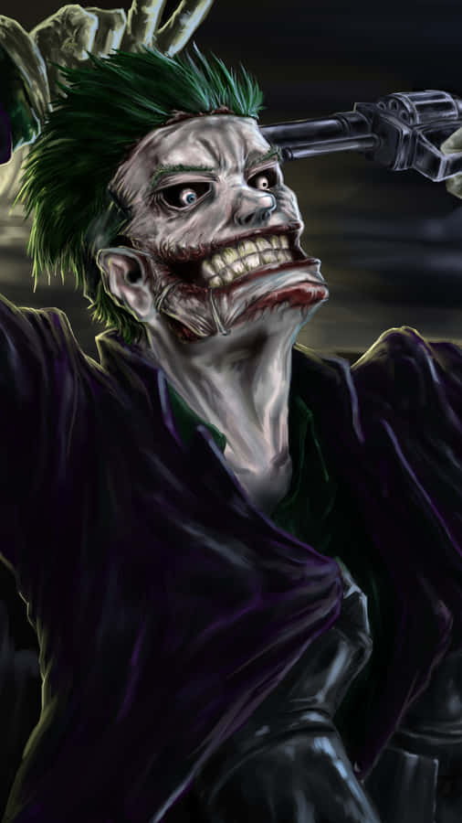 The Iconic Villain Of Gotham City In Action Wallpaper