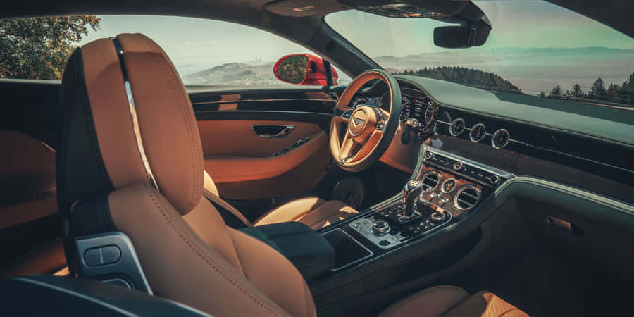 The Interior Of A Bentley Continental Gt Wallpaper