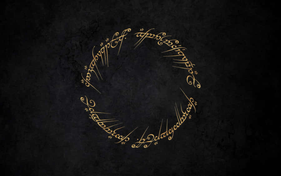 The Lord Of The Rings Logo On A Black Background Wallpaper