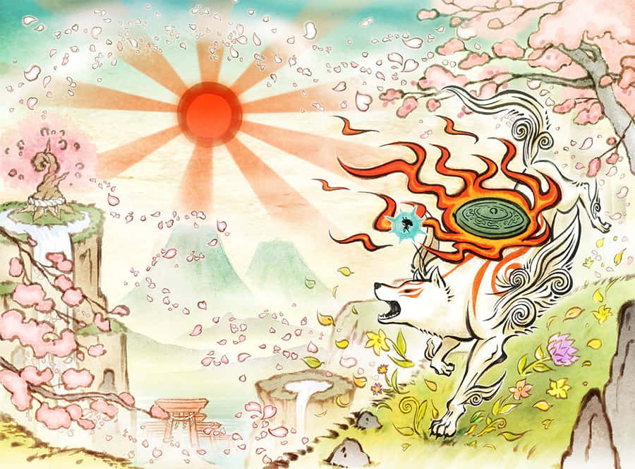 The Majestic Beauty Of Okami Hd Wallpaper