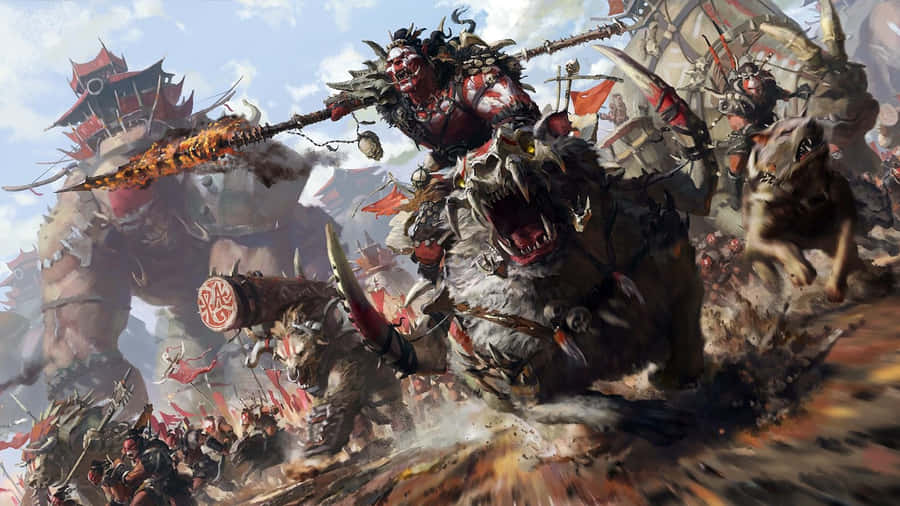 The Orc Wolf Riders In Wow 4k Wallpaper