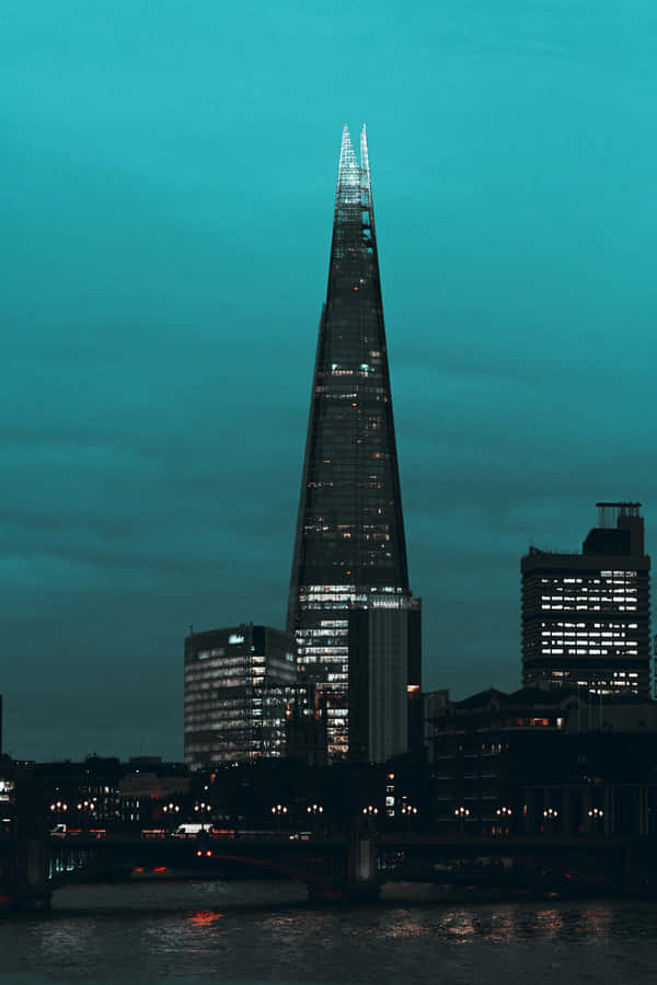 The Shard Underneath A Teal Sky Wallpaper