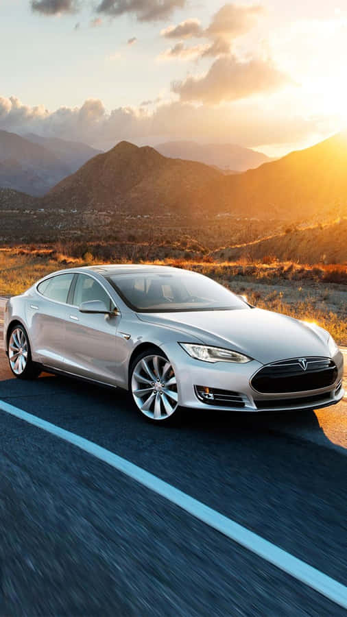 The Tesla Iphone, Designed With Cutting-edge Technology Wallpaper