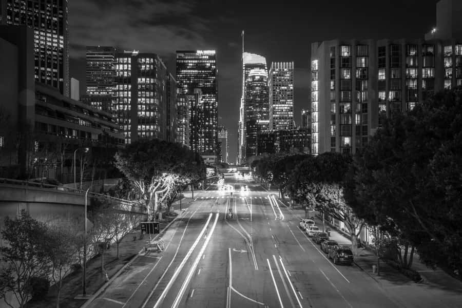 The Vibrancy Of Japan In Black And White Wallpaper