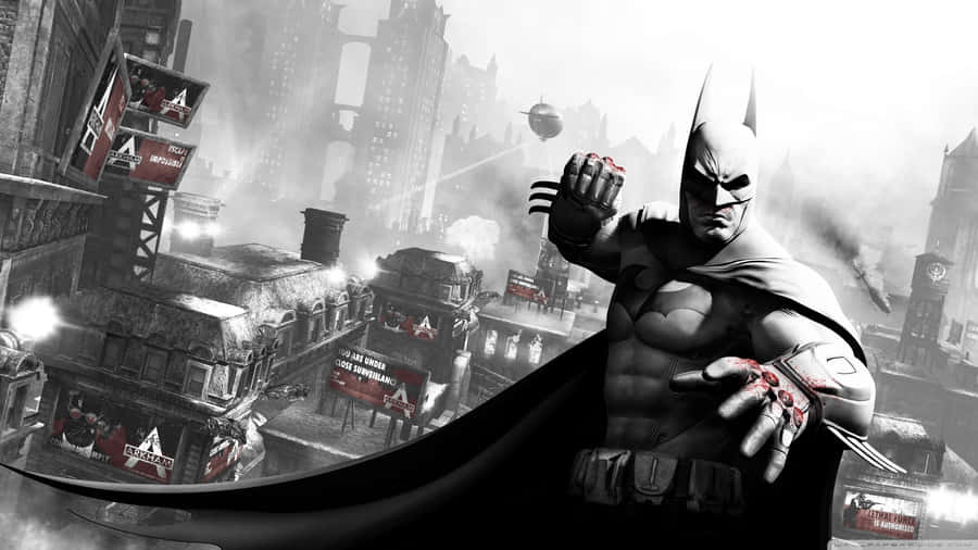 The Vibrant Skyline Of Gotham City, Home Of The Caped Crusader. Wallpaper