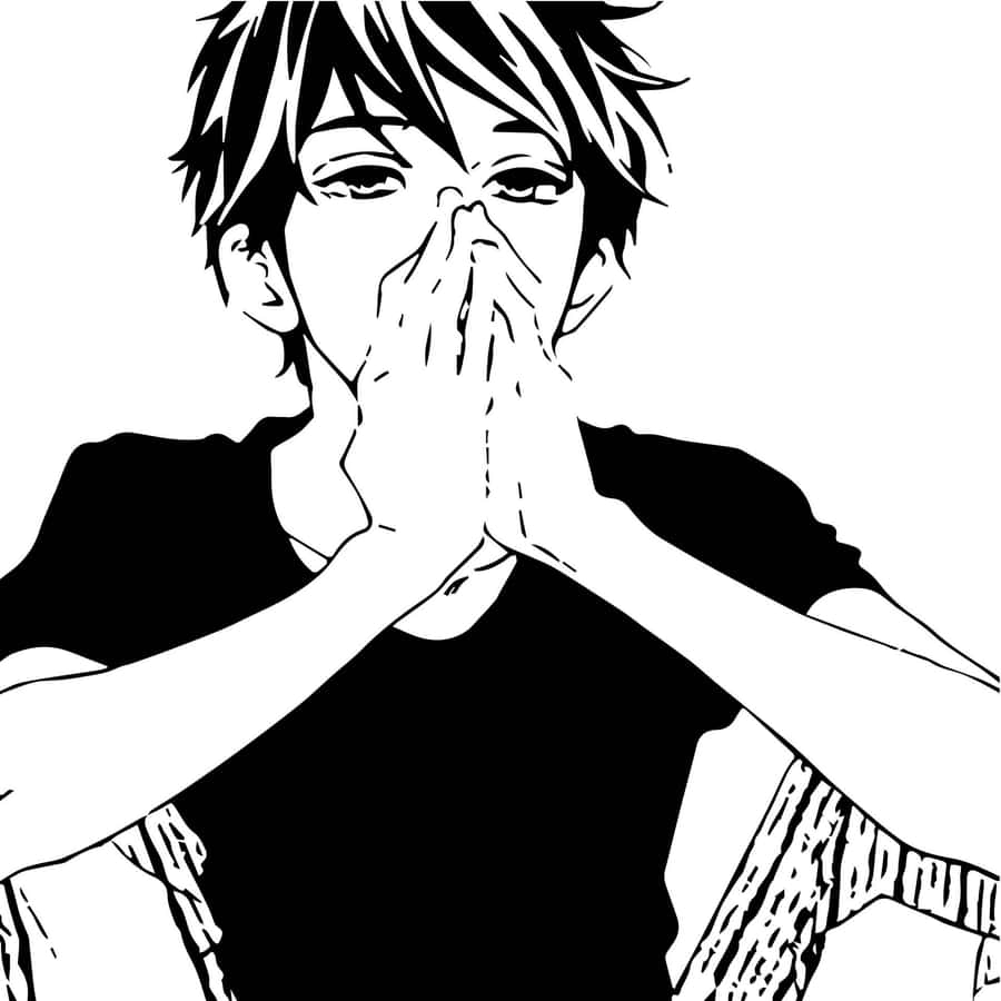 Thinking Anime Boy Depressed Pfp Wallpaper